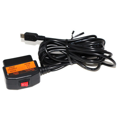 Câble de charge OBD2 12V à 5V avec interrupteur pour enregistreur de conduite DVR