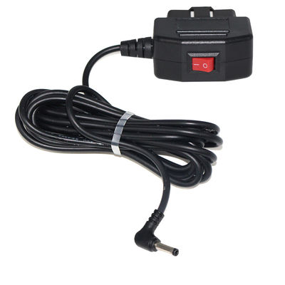 Câble de charge OBD2 12V à 5V avec interrupteur pour enregistreur de conduite DVR