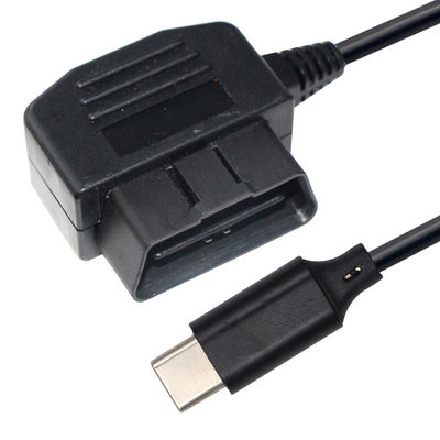 5V 12V chargeur de voiture câbles d'extension d'alimentation OBD-2 à type C câble USB-C pour Dashcam