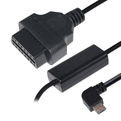 Connecteur de câble micro USB de 24 W pour GPS DVR Camcorder Tablette E-dog Téléphone OBD II Chargeur à 16 broches