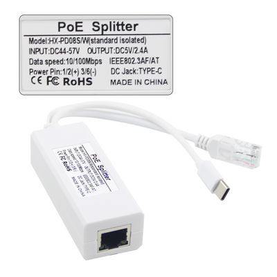 48V à 12V PoE Splitter Injector Transmission rapide de données pour caméra IP et téléphone