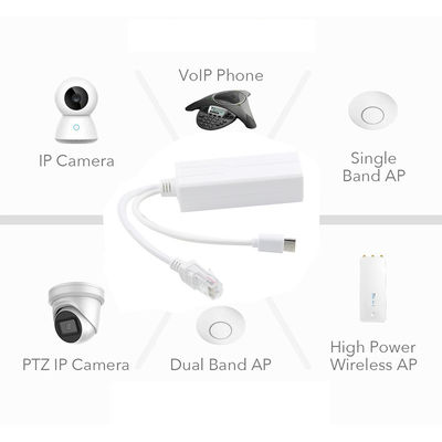 48V à 12V PoE Splitter Injector Transmission rapide de données pour caméra IP et téléphone