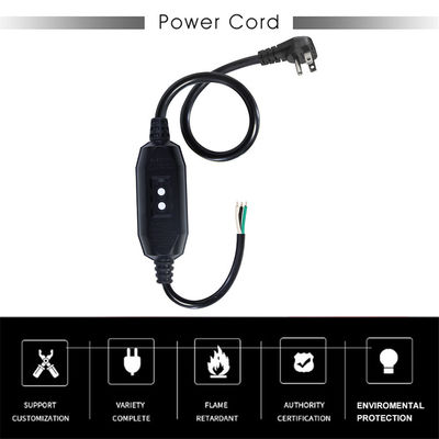 Auto GFCI US 3PIN Plug NEMA 515P Homme à femme 90 degrés Plug à fente câble d'extension extérieur