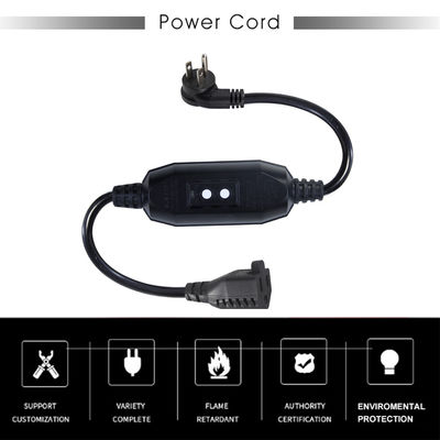 Extension d'angle Amérique 3Prong NEMA 5-15P à 515R câble d'alimentation électrique GFCI 20A