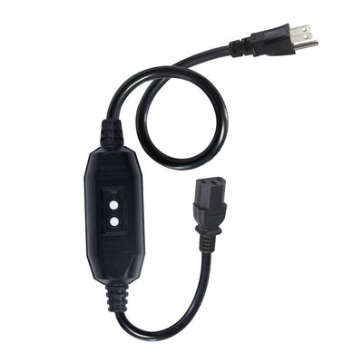 Appareil électroménager IP54 Cable extérieur avec GFCI NEMA 5-15P à IEC 60320 C13 Femme Longueur du câble 0,5 m
