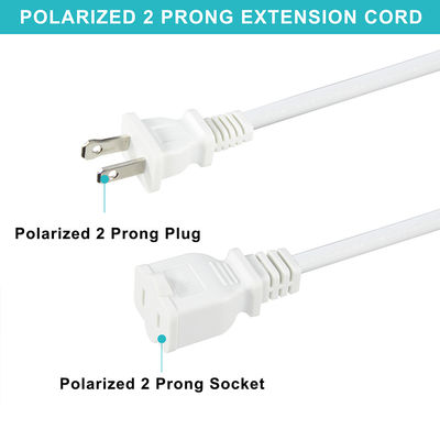 Connecteur AC NEMA 1-15P à NEMA 1-15R Prong Reel Extension du câble d'alimentation extérieur principal