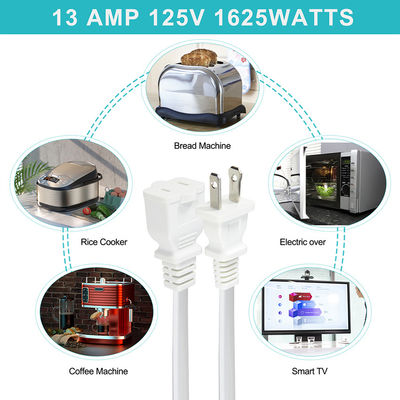 Cordon d'alimentation CA NEMA 1-15P vers NEMA 1-15R 0,8M
