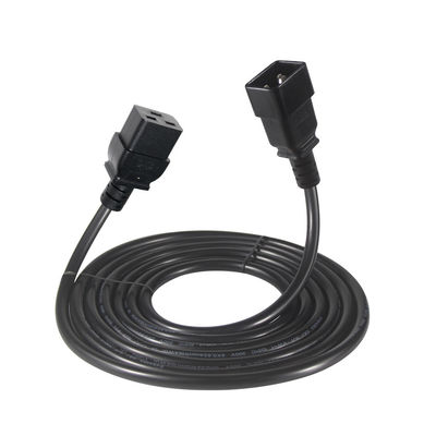2Xc19 Plug 20A Pdu 15A 250V 14 Awg à C20 câble câble