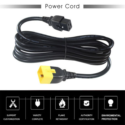 Cable électrique 320 C20 Homme à C19 Femme Connecteur de prise 60320 Iec Cordon d'alimentation de l'ordinateur