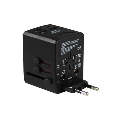 Adaptateur d'alimentation de voyage 4-en-1 avec prises US, UE, Royaume-Uni et Australie