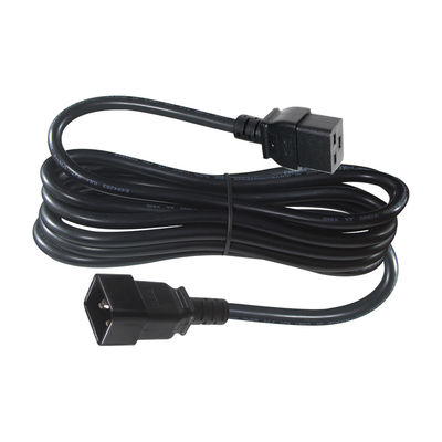 C20 Masculin à électrique Socket C19 15A Noir H05vvf 3G 1.5Mm 250V 10A 13A 16A Cordon d'alimentation électrique