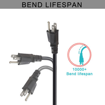 Corde d'alimentation pour ordinateur portable de 15 pieds 120 volts avec connecteur Nema 515P à IEC 320 C5 certifié