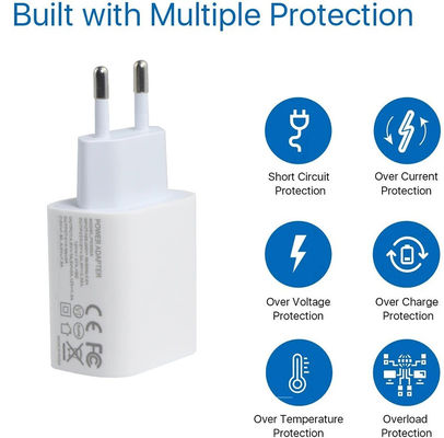 1A +1C Chargeur européen pour téléphone 18W 20W Adaptateur de déplacement OEM/ODM