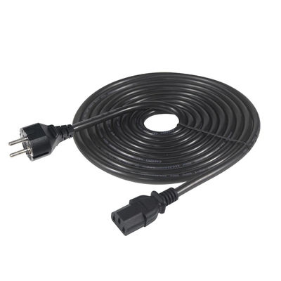 0.75MM câble d'alimentation européen avec extension VDE 3PIN Schuko