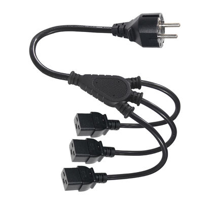 EU Schuko Plug à 3X C19 Cordon électrique de prise féminine 16A