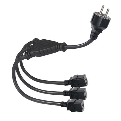EU Schuko Plug à 3X C19 Cordon électrique de prise féminine 16A