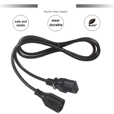 Corde d'extension de 14 pieds de largeur de 15 pieds C14 à C13 pour l'alimentation du PC