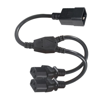 C20 à C13 double câble de séparateur de puissance 6ft 250V PVC noir