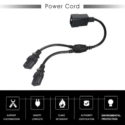 C20 à C13 double câble de séparateur de puissance 6ft 250V PVC noir