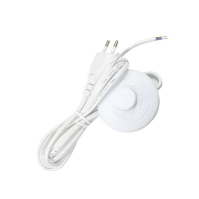 Cordon d'alimentation pour lampe de sel avec prise UE, interrupteur à pied 10A, noir