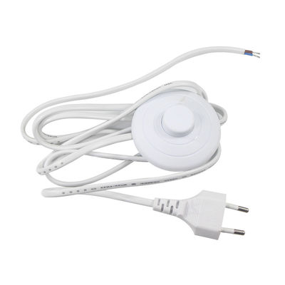 Cordon d'alimentation pour lampe de sel avec prise UE, interrupteur à pied 10A, noir