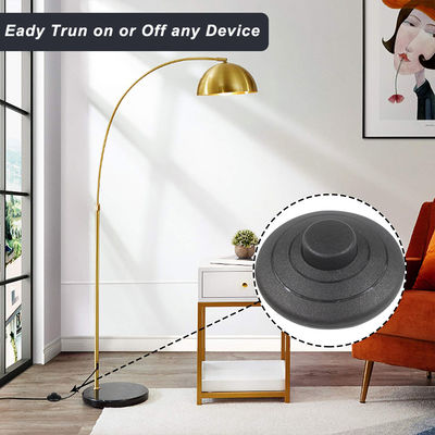 Cordon d'alimentation UE à 2 broches avec commutateur de pied pour lampes à sel 6FT Noir