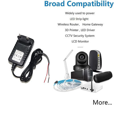 Adaptateur d'alimentation en courant continu de 12V 2A avec prise 5,5x2,1 mm