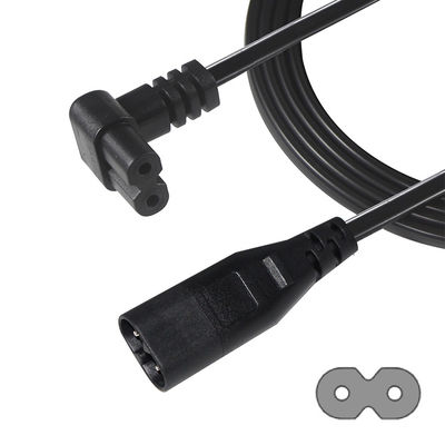 C8 mâle à C7 femelle câble de puissance de 0,8m 18AWG PVC certifié ROHS