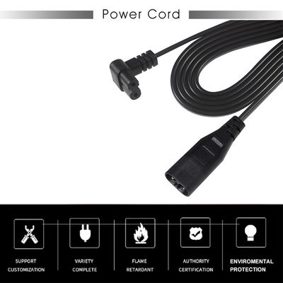 C8 mâle à C7 femelle câble de puissance de 0,8m 18AWG PVC certifié ROHS