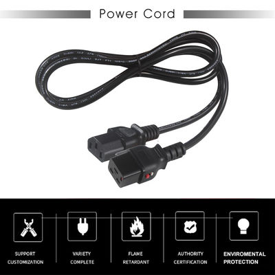 KUNCAN 14Awg 16A câble d'alimentation de prolongation verrouillage européen C19 à C13 connecteur Iec 60320 320