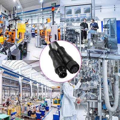 Connecteur étanche IP67 extérieur M12 3Pin mâle à femelle un code pour l'extrémité dépouillée