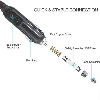 Splitter d'allume-cigare de voiture de 12 V, chargeur mâle à double femme