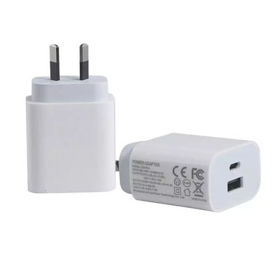 Adaptateur USB-C SAA Port 1A+1C QC2.0 de recharge rapide Chargeur PD 20W
