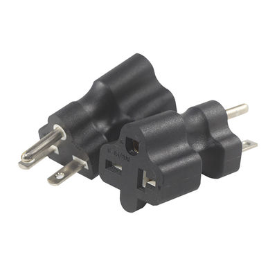 KUNCAN NEMA 5-15P à 5-15R 5-20R Adaptateur d'alimentation ABS noir