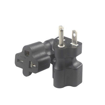 KUNCAN NEMA 5-15P à 5-15R 5-20R Adaptateur d'alimentation ABS noir