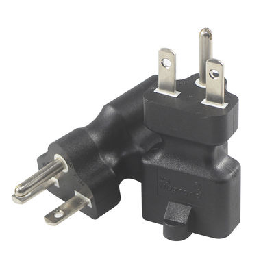 KUNCAN NEMA 5-15P à 5-15R 5-20R Adaptateur d'alimentation ABS noir