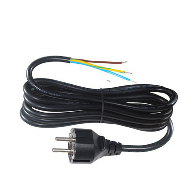 Cordon d'alimentation européen certifié VDE H05VV-F 3G 0.75mm2