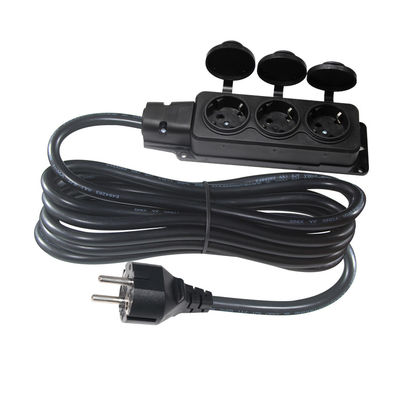 Remplacement du câble d'alimentation VDE à 3 broches 3 en 1 EU 3pin Male Plug To 3 X EU 3pin Female Sockets