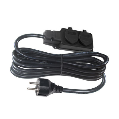 EU 3pin Male Plug To 2 X EU 3pin Female Sockets France 1 à 2 câbles d'extension pour plusieurs appareils