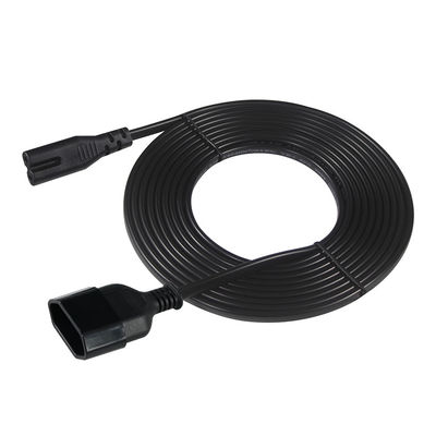 2FT VDE EU 2Pin prise féminine à IEC 60320 C7 câble de prolongation féminin