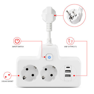 EU CEE 7/7 Schuko Convertisseur de prise avec 2 prises Femme 16A prise de charge
