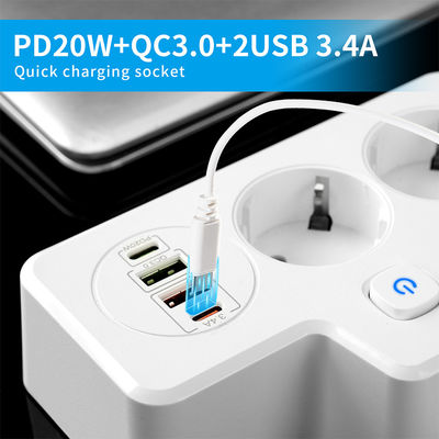 EU CEE 7/7 Schuko Convertisseur de prise avec 2 prises Femme 16A prise de charge