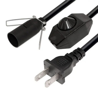 Lampe de remplacement avec commutateur en ligne Dimmer Us 2 Prong Ac Usa Cordon d'alimentation