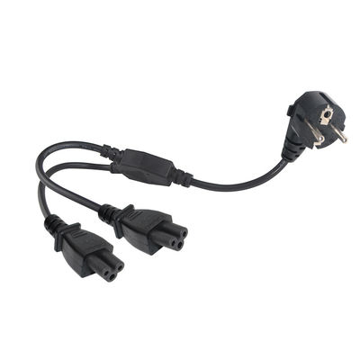 Cordon d'alimentation Schuko vers 2x C5 0.75mm PVC 220V Usage intérieur