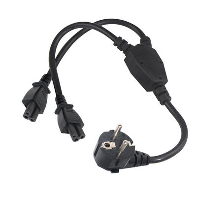 Cordon d'alimentation Schuko vers 2x C5 0.75mm PVC 220V Usage intérieur