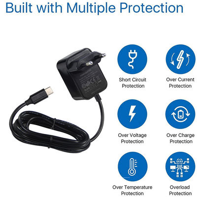 Adaptateur d'alimentation UE USB-C 12V 3A de 36 W avec certification CE FCC