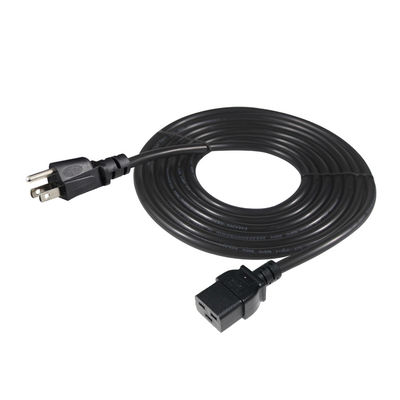 3 broches avec câble Sjtw Iec 320 C19 à Nema 5-15p