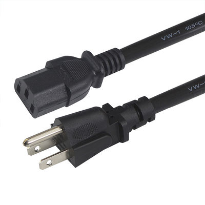 Longueur personnalisée 1m Cordon d'alimentation électrique 60w 3 broches Cable d'alimentation pour ordinateur portable