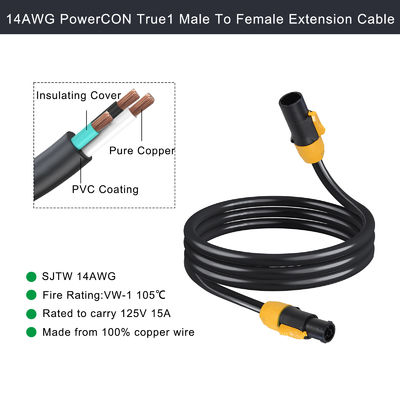 Câble d'extension PowerCon True1 20A SAC3FCA vers SAC3FCB IP65