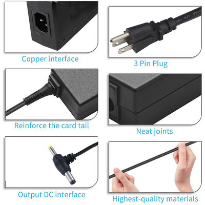 55X21mm 24V 2A Adaptateur de commutation Double angle DC prise d'alimentation